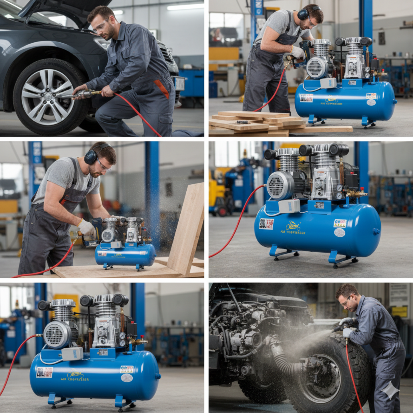 COMPRESSEUR DAIRE 200L 380V 5,5HP COURROIE