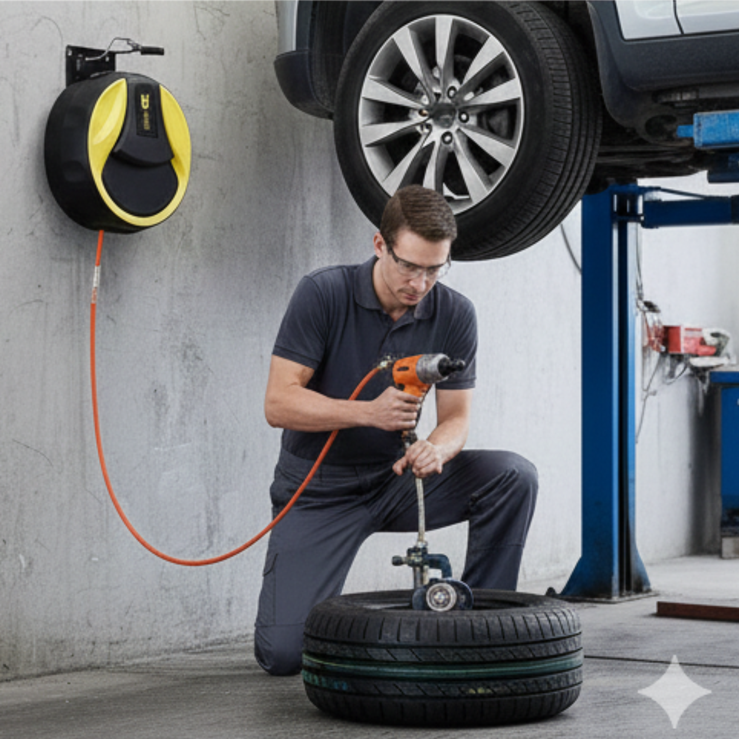 Enrouleur de tuyau d’air 10M