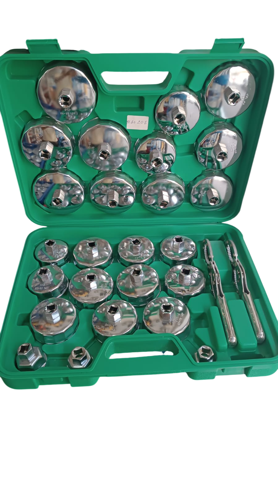 Jeu de clés pour filtre à huile de type épaississant 27PCS VERT YZ-6020E