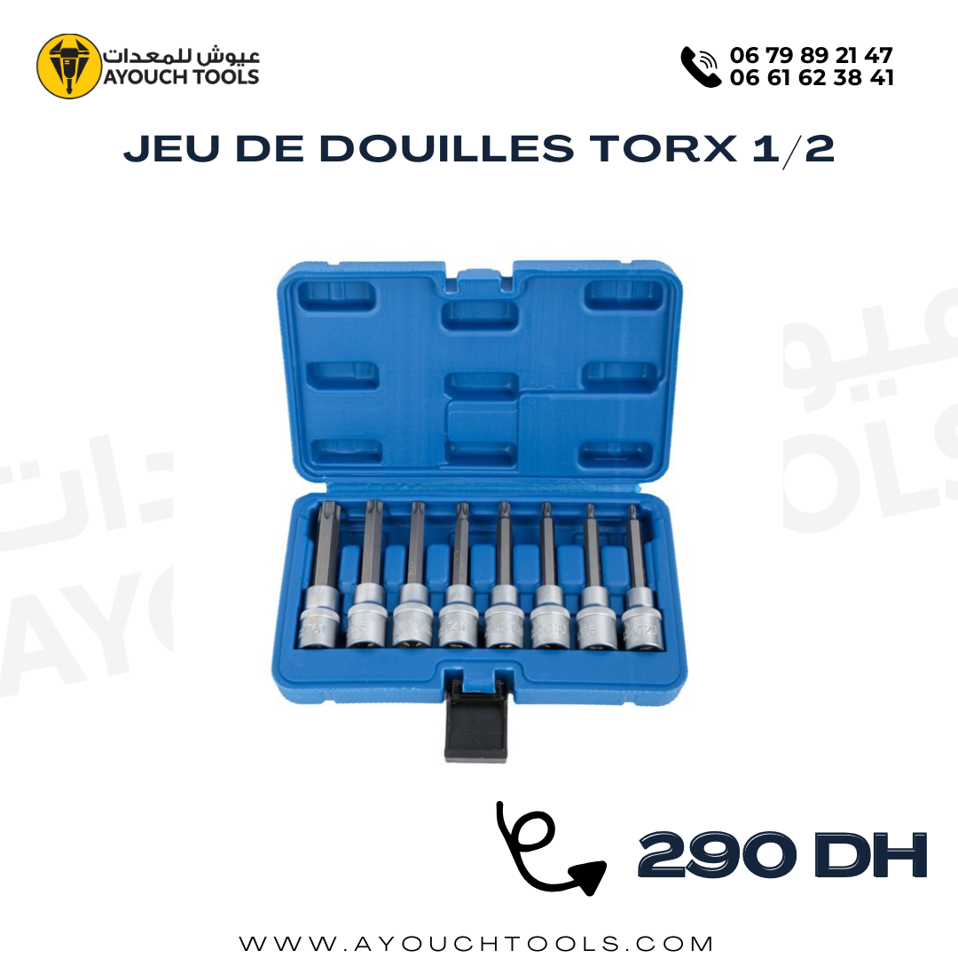 Jeu de douilles Torx 1/2