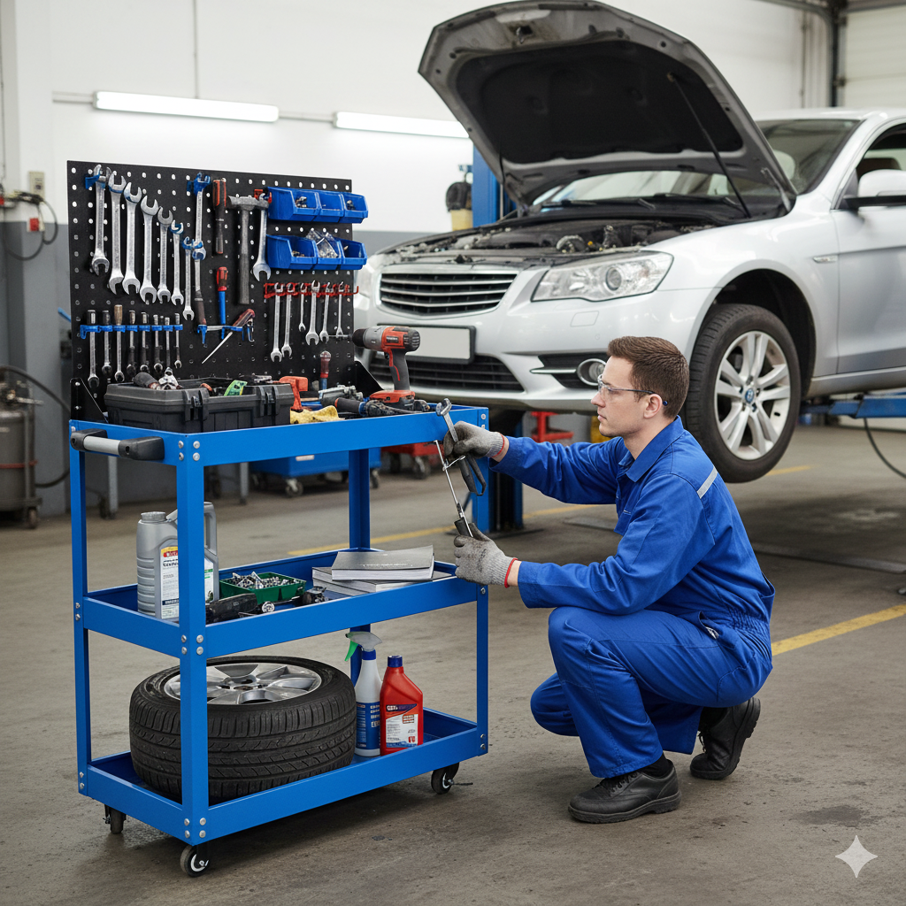 Chariot à outils en métal 3 étages AH003