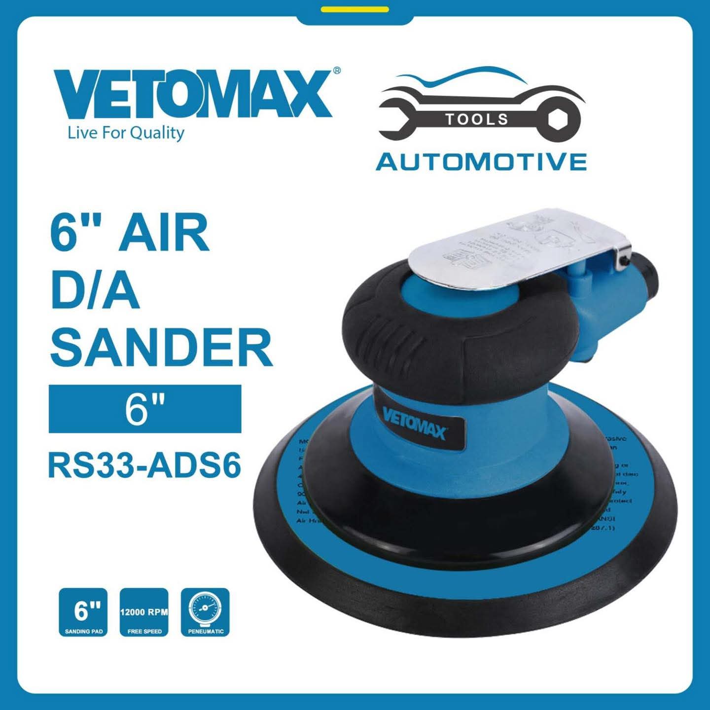 RS33-ADS6 – Ponceuse Pneumatique Orbitale 6"