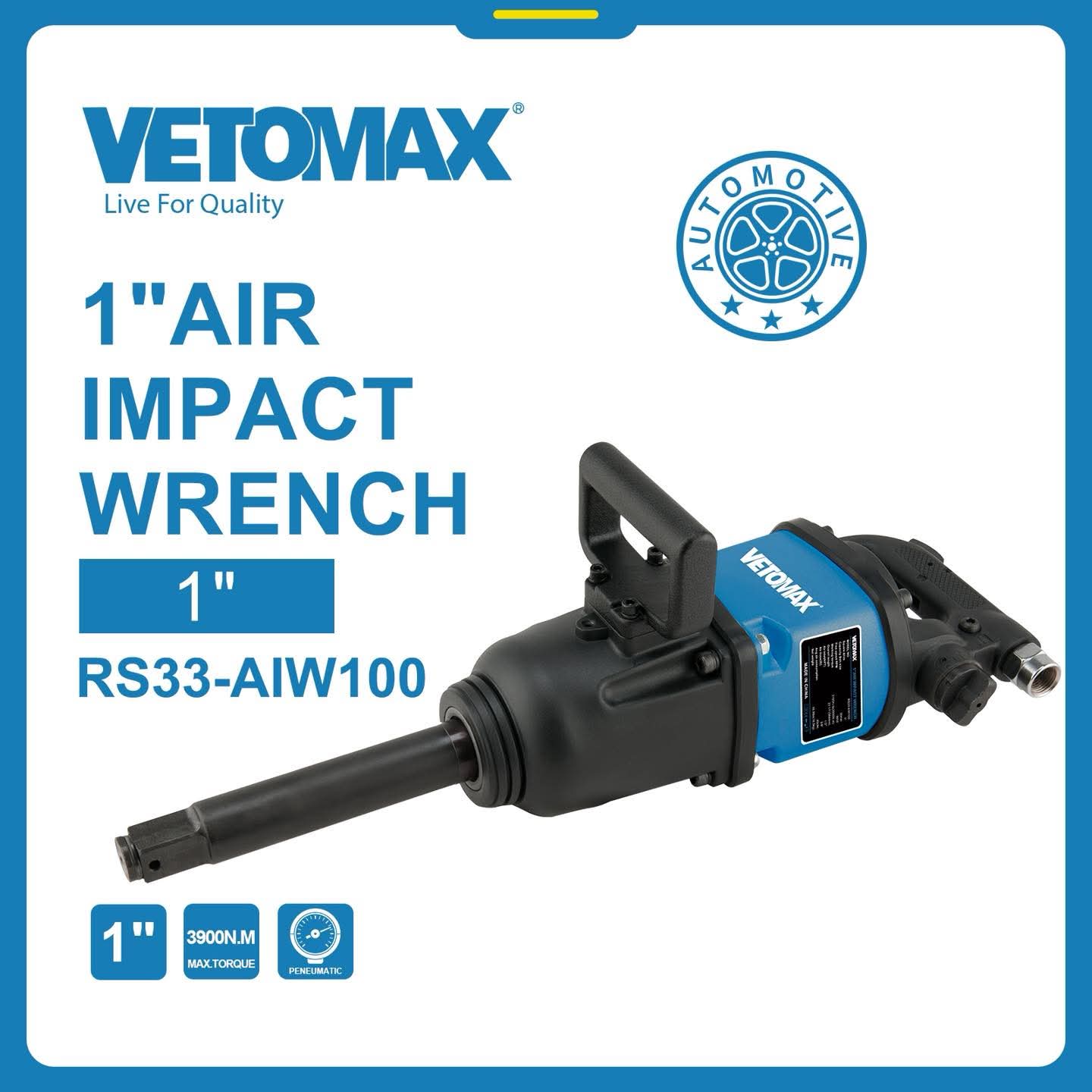 RS33-AIW100 – Clé à Choc Pneumatique 1" VETOMAX