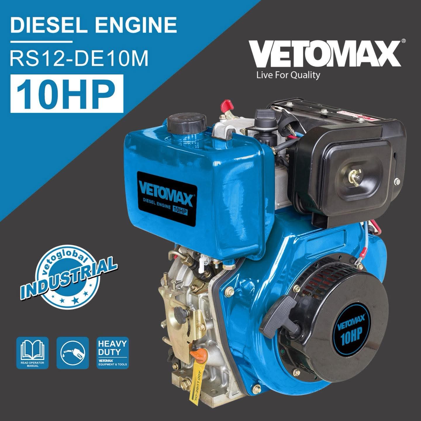 RS12-DE10M – Moteur Diesel 10 HP