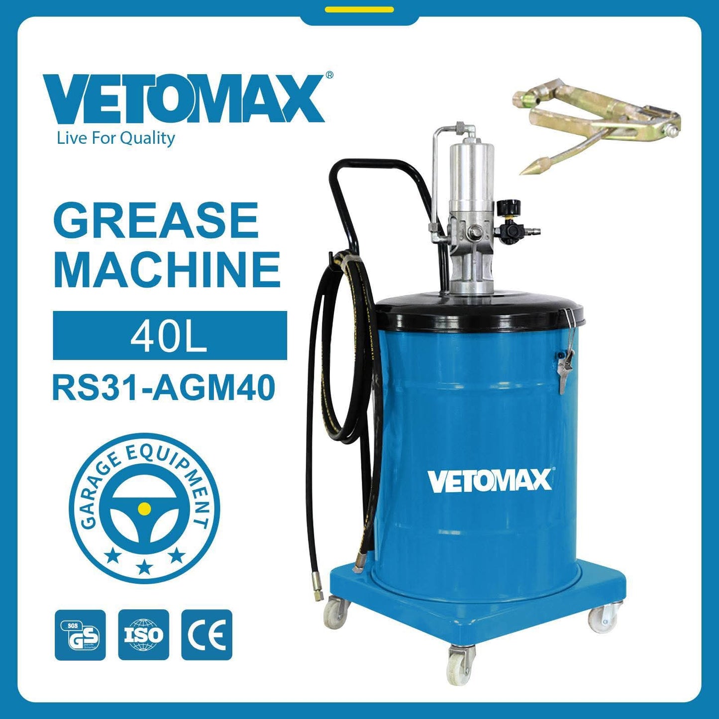 RS31-AGM40 – Machine à Graisse Pneumatique 40L