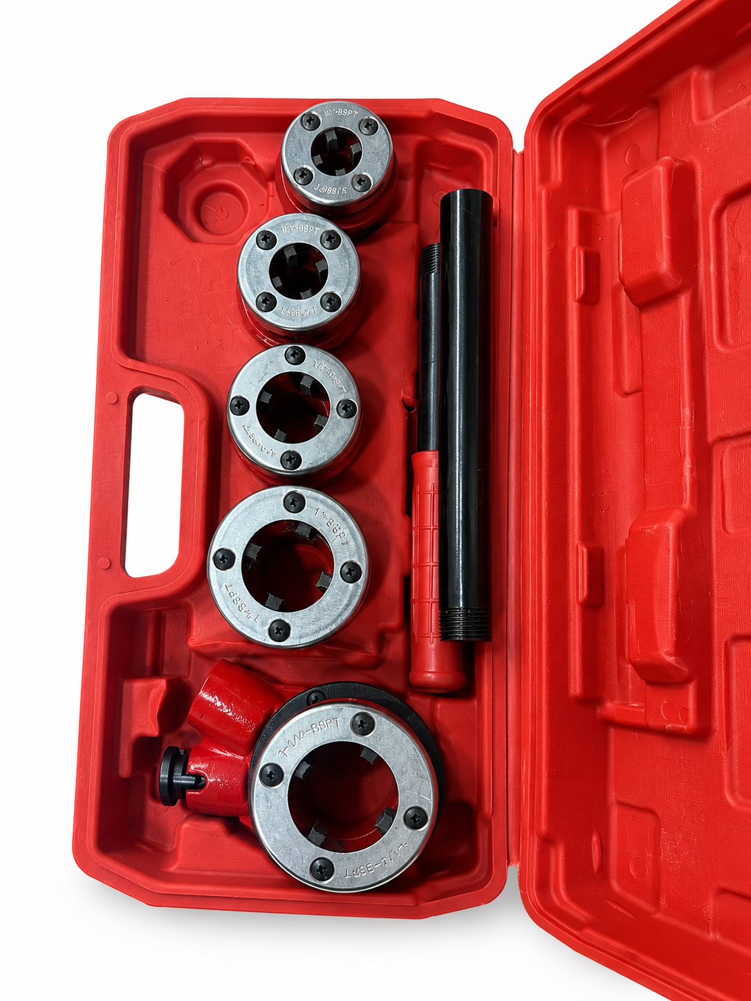 YZ-6118C Jeu de filières BSPT 5 pièces avec porte-filière