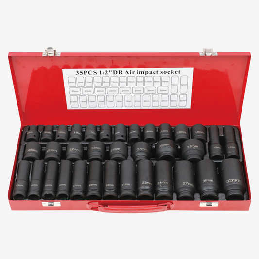 SERIE CLE DOUILLES NOIR 35PCS 1/2