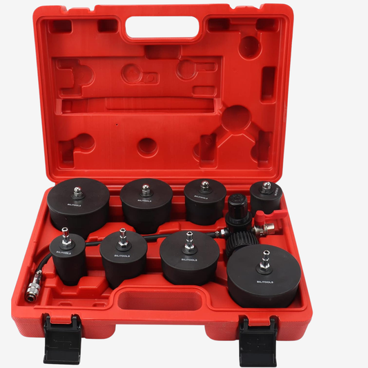 Kit professionnel de test de fuite de turbo OKSTENCK – 9 pièces avec adaptateurs 35 à 90 mm