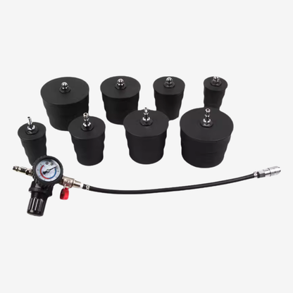 Kit professionnel de test de fuite de turbo OKSTENCK – 9 pièces avec adaptateurs 35 à 90 mm