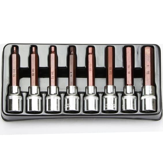Ensemble de 8 Clés  Douilles avec Embout TORX Perforé