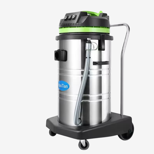 Aspirateur industriel sec et humide HT80-3 – 80L, triple moteur pour eau, poussière, acide et huile