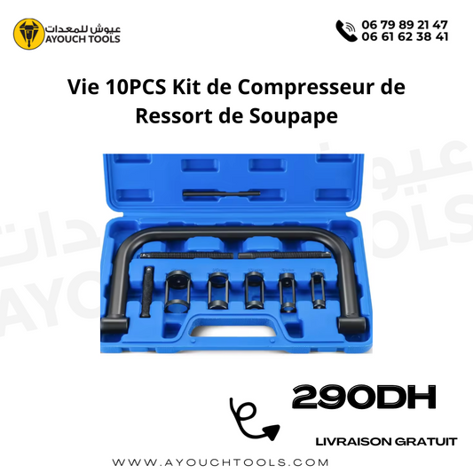 Vie 10Pcs Kit de compresseur de Ressort de Soupape