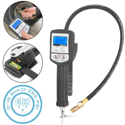 Pistolet de gonflage digital 0–18 bar / 255 PSI – DRP-18 ST