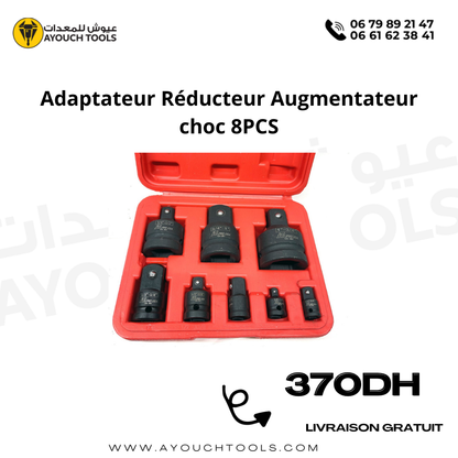 Adaptateur Réducteur Augmentateur choc 8Pcs