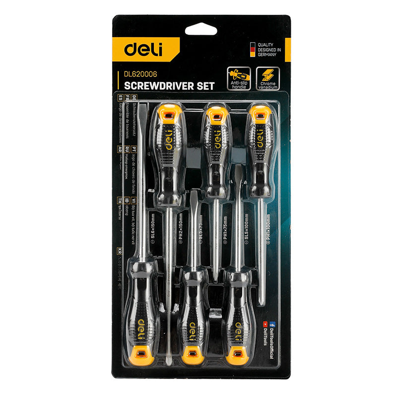 Jeu de 6 tournevis Quantité sur paquet : 6