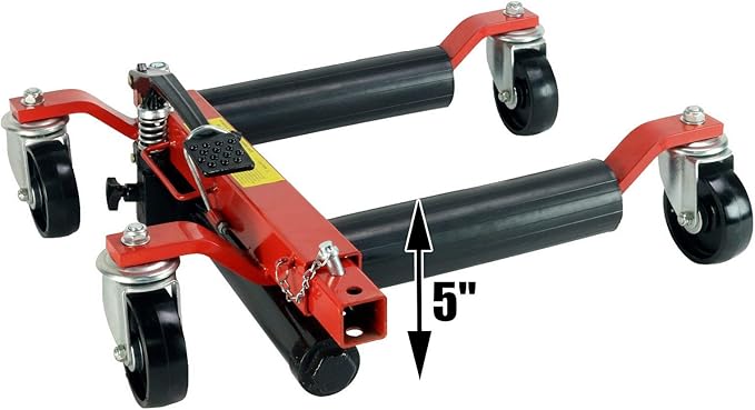 Dragway Tools 12" 680 kg Hydraulic Wheel Dolly – Chariot de Positionnement & Levage Véhicule