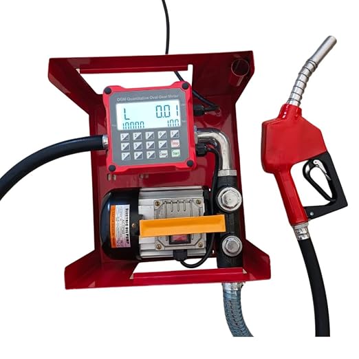 pompe de transfert électrique  avec un compteur digital pour le gasoil, l'huile et le carburant