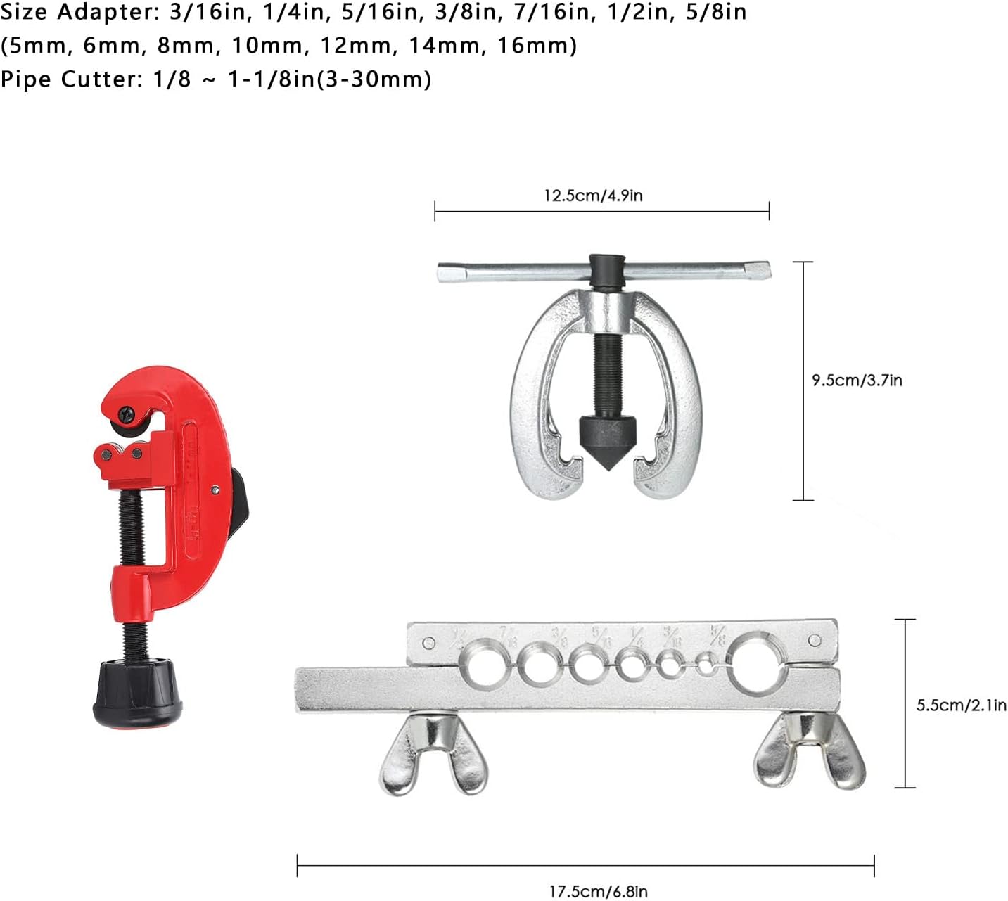 Kit d’Outils d’Évasement pour Tubes de Frein – Coupe-Tube Automobile 10 Pièces
