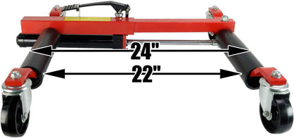 Dragway Tools 12" 680 kg Hydraulic Wheel Dolly – Chariot de Positionnement & Levage Véhicule
