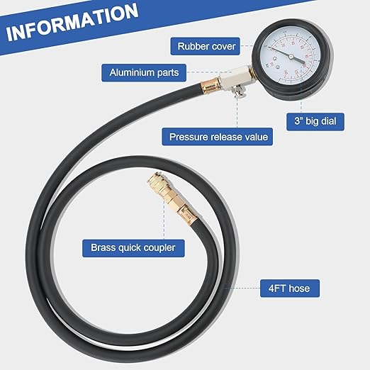 YZ-7006A  TESTEUR DE PRESSION D HUILE MOTEUR 0 140 PSI KIT DIAGNOSTIC AUTO