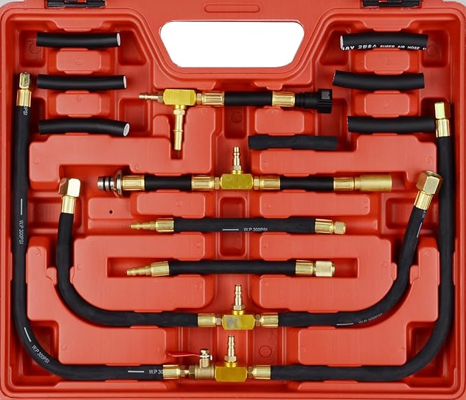 Kit Testeur de Pression Injection Carburant – 0-140 PSI / 10 Bar – Moteur Essence