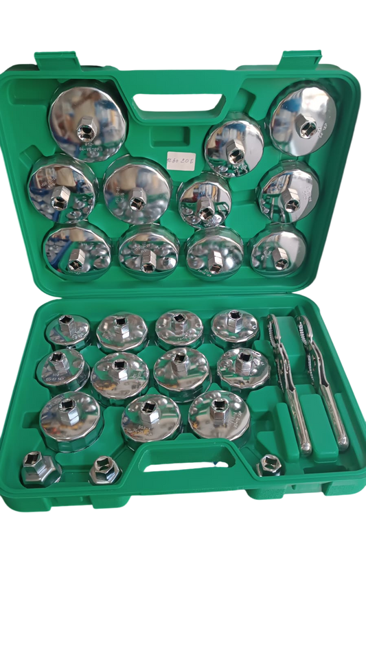 Jeu de clés pour filtre à huile de type épaississant 27PCS VERT  YZ-6020E