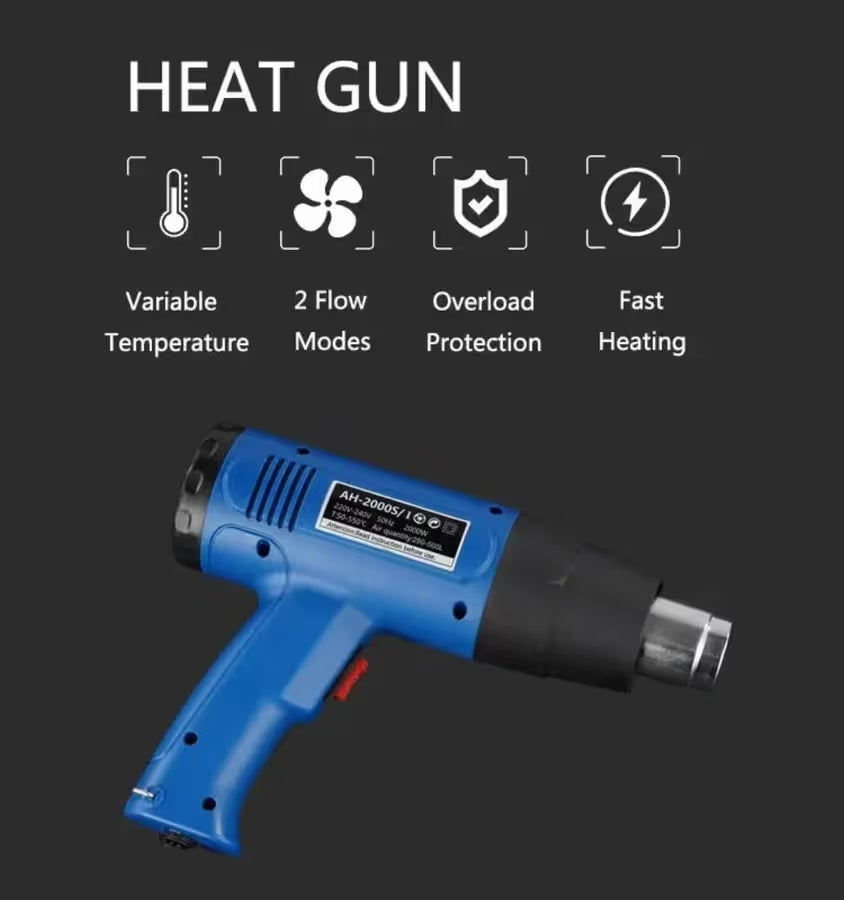 Pistolet à Air Chaud 2000W – 2 Vitesses 60–600°C KSL-34-76