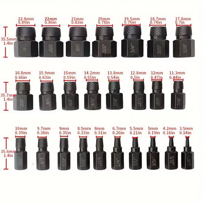 Coffret Extracteurs de Vis 25 Pièces – Retrait Boulons Abîmés
