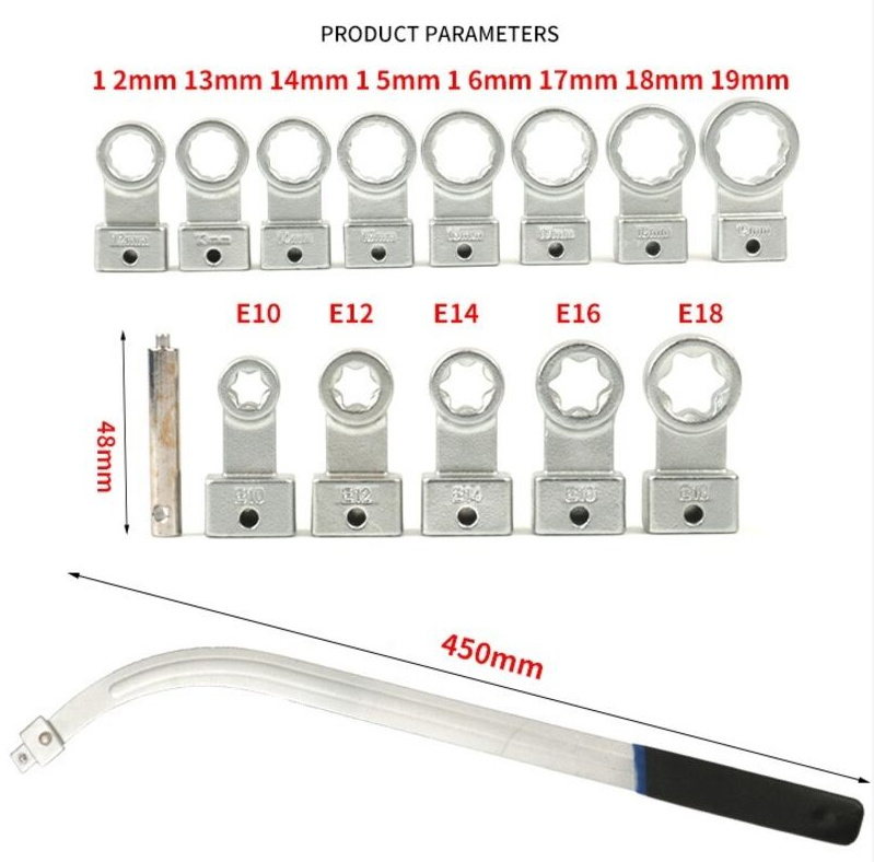 Ensemble de 15Pcs de clé à molette pour courroie de moteur de voiture