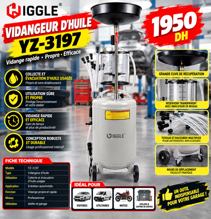 YZ-3197 VIDANGEUR D’HUILE PROFESSIONNEL 70L