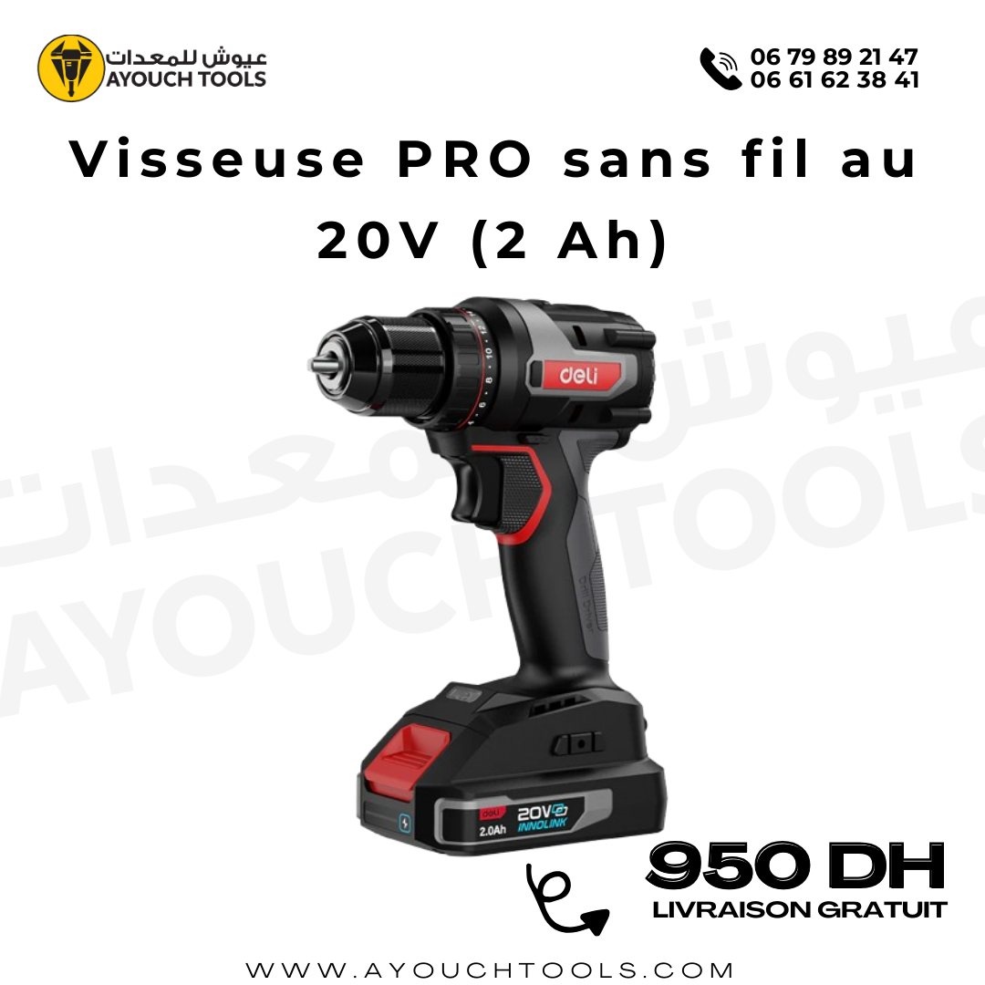 Visseuse PRO sans fil au lithium-lon 20V (2 Ah)