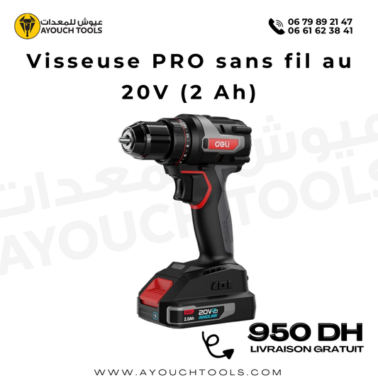 Visseuse PRO sans fil au lithium-lon 20V (2 Ah)