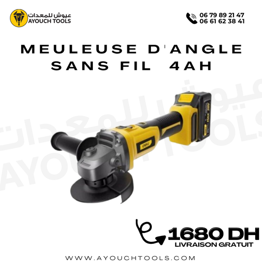 Meuleuse d'angle sans fil  4Ah