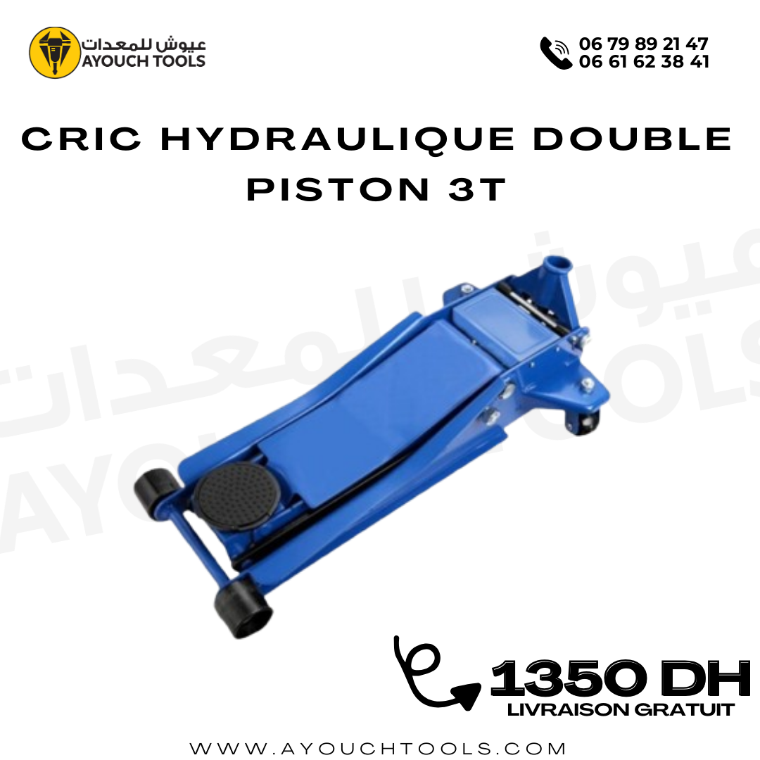 Cric Hydraulique Double Piston 3T