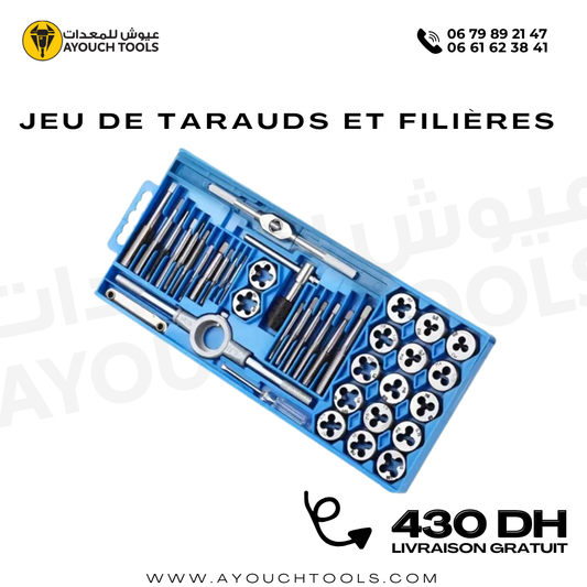 Kit Tarauds et Filières 40 Pièces
