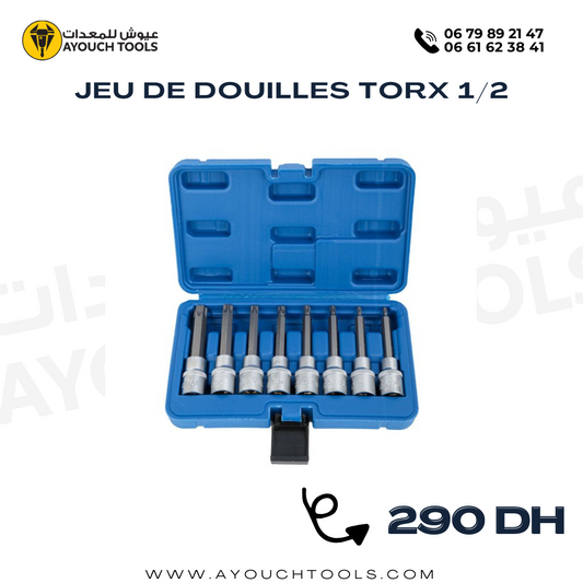Jeu de douilles Torx 1/2