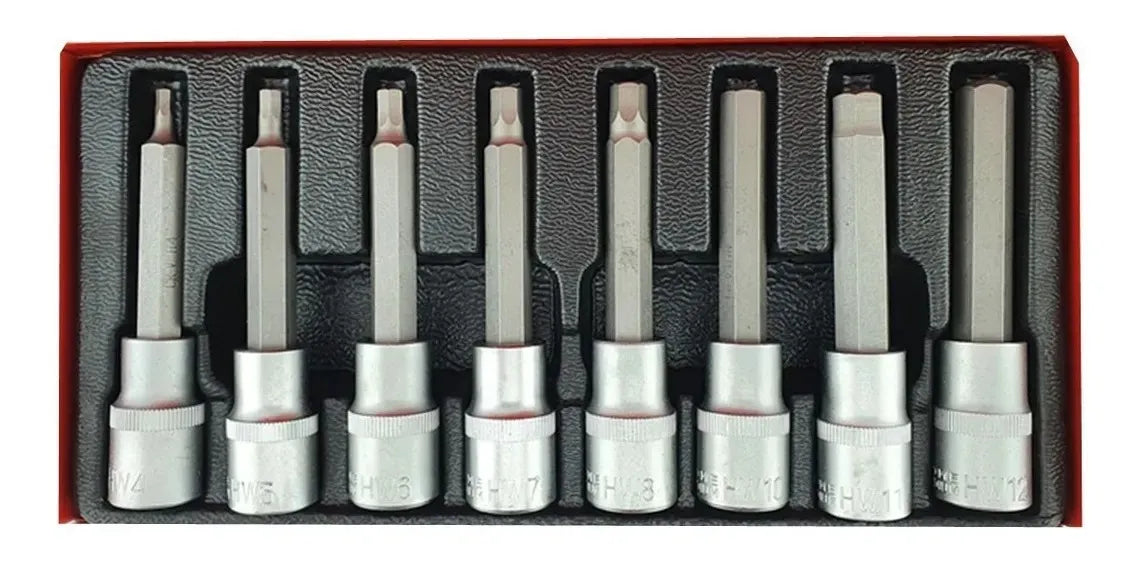 Ensemble de 8 Clés  Douilles avec Embout TORX Perforé