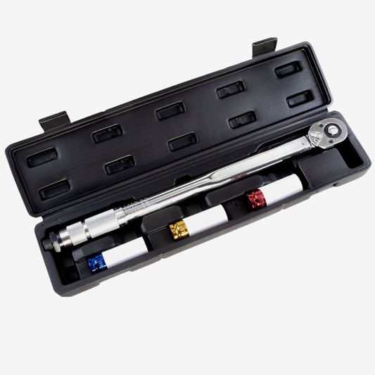 Clé Dynamométrique 1/2" 40–210 Nm – Coffret avec Douilles Bougie 17, 19 et 21 mm