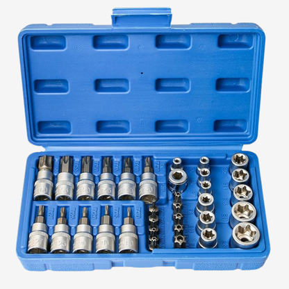 YZ-4036-1    COFFRET DOUILLES TORX 34 PCS E4 A E20 T10 A T60 1 4 3 8