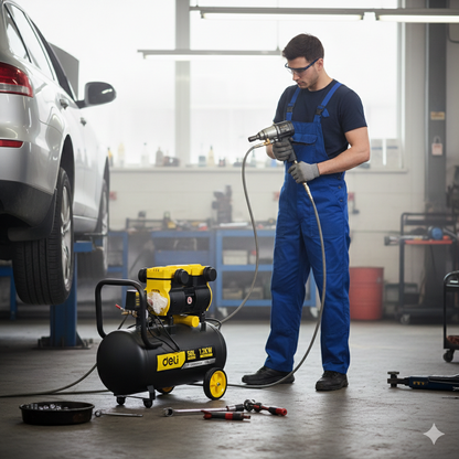 DELI Compresseur Silencie 50L 1.2kw