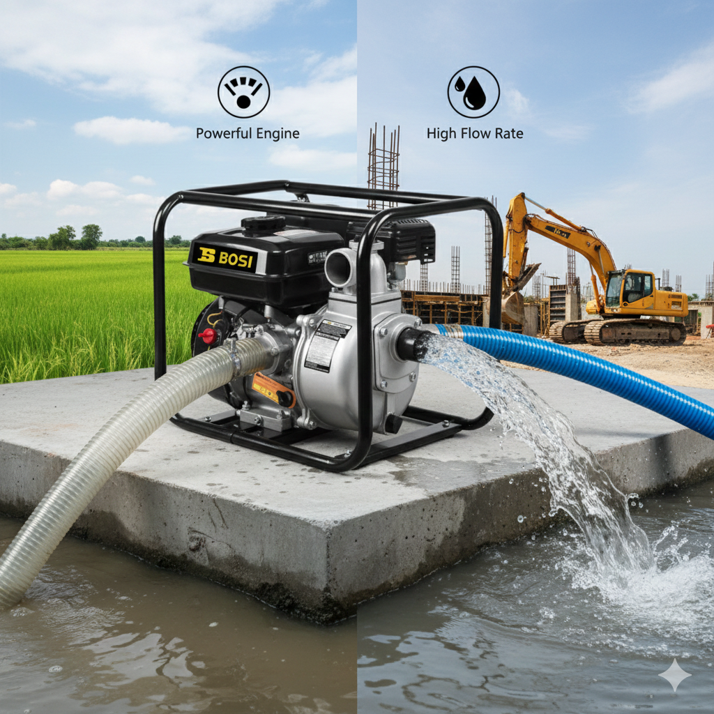 MOTOPOMPE À ESSENCE POUR EAUX 3 pouce