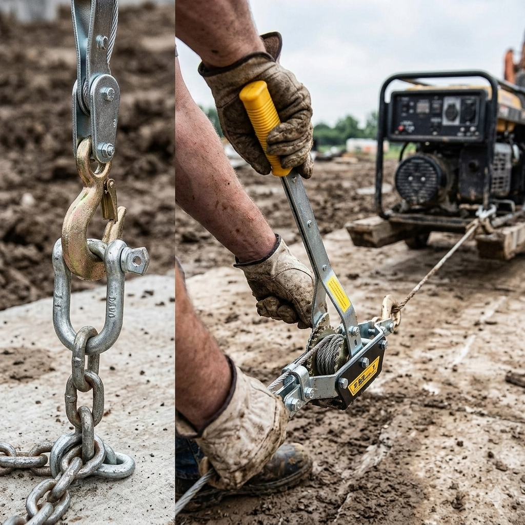 Tire-Câble Manuel à Cliquet – Treuil Manuel pour Câble Acier Industriel
