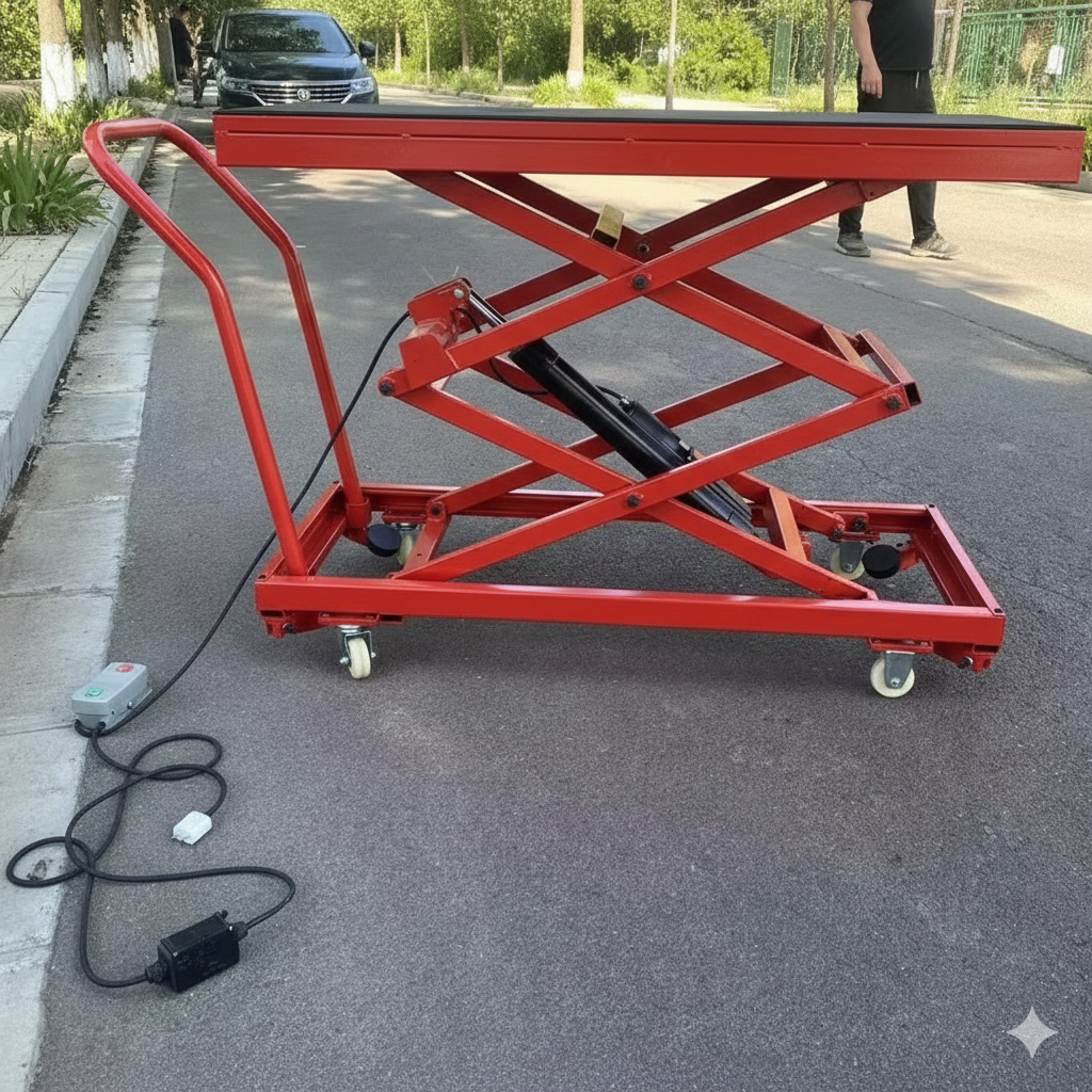 Tabouret élévateur hydraulique électrique – Type à ciseaux – Plateforme mobile et pliable