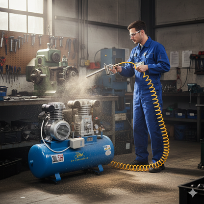 COMPRESSEUR DAIRE 200L 380V 5,5HP COURROIE