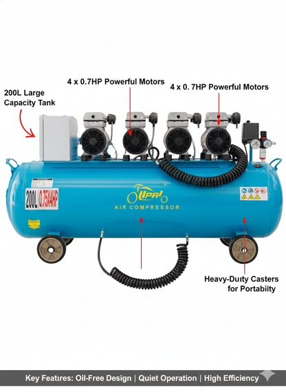 compresseur 200L silencieux 220V
