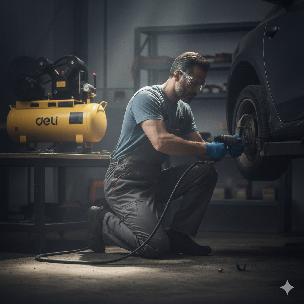 Compresseur 50L DELI à courroie