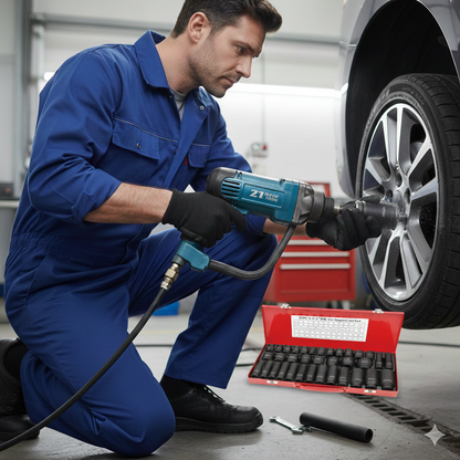 SERIE CLE DOUILLES NOIR 35PCS 1/2