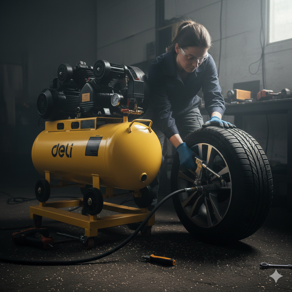 Compresseur 50L DELI à courroie