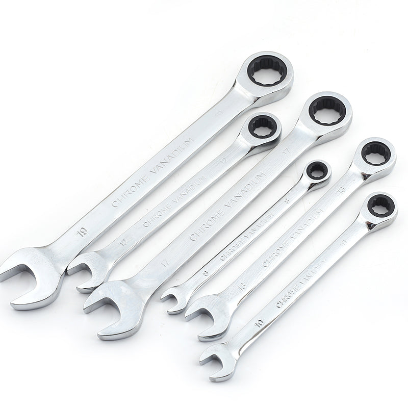 Jeu de Clés à Cliquet Universelles 7 Pièces – Clés à Fourche Ouverte pour Raccords et Tubes