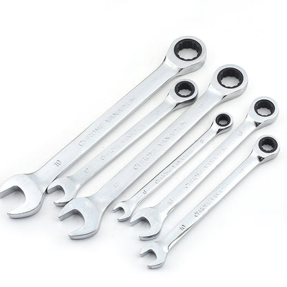 Jeu de Clés à Cliquet Universelles 7 Pièces – Clés à Fourche Ouverte pour Raccords et Tubes